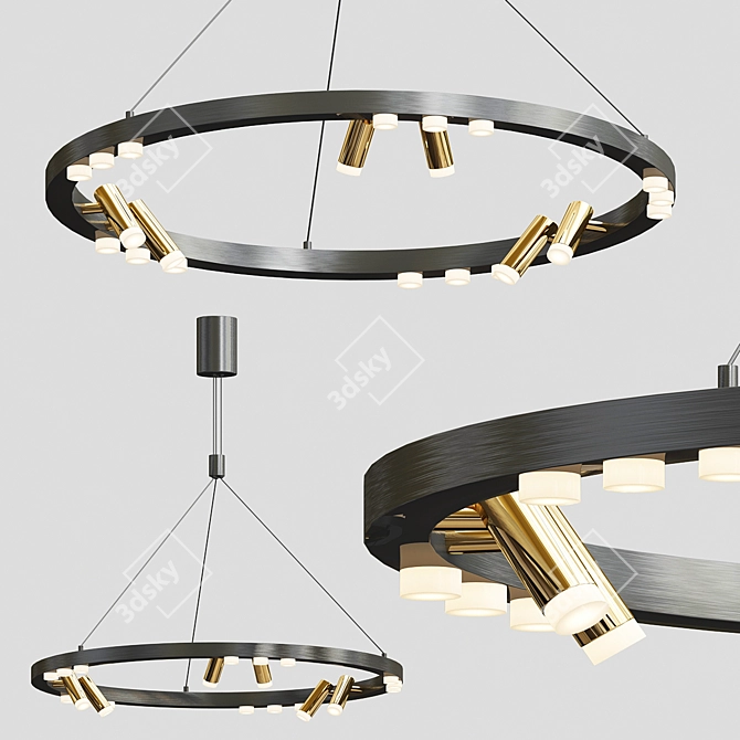 Elegant Odeon Chandelier 3D model image 1