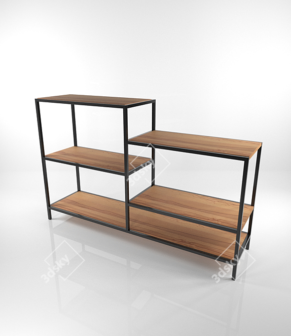 Industrial Loft Shelving 3D model image 3