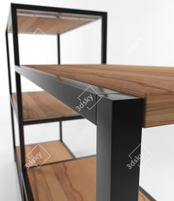 Industrial Loft Shelving 3D model image 4