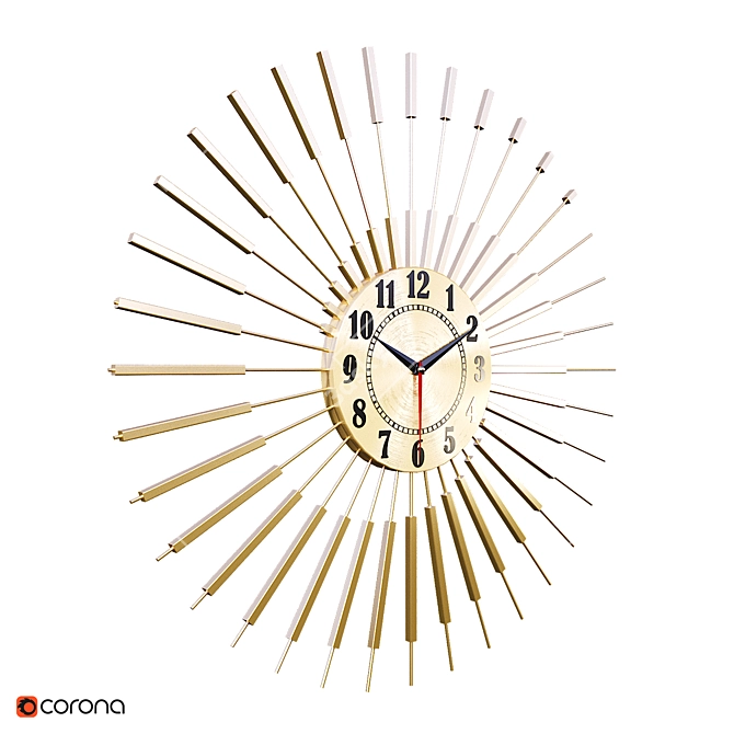 Elegant Wall Clock Decor 3D model image 3