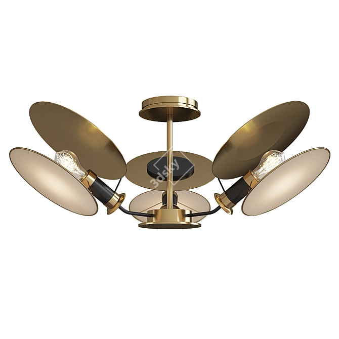 Osiris Reflector Semi Flushmount: Modern Illumination at its Finest 3D model image 1