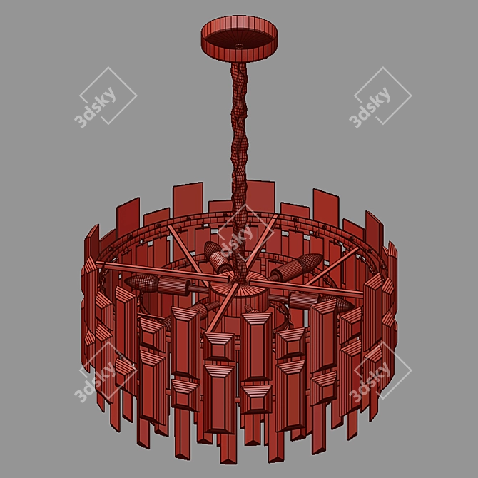 Crystal Pendant Chandelier - Bogate's Lago 3D model image 2