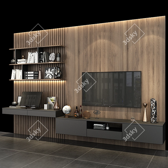 Sleek Storage Solution: Cabinet Furniture 3D model image 3