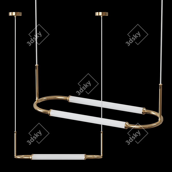 Elegant Hover Pendant Light 3D model image 3