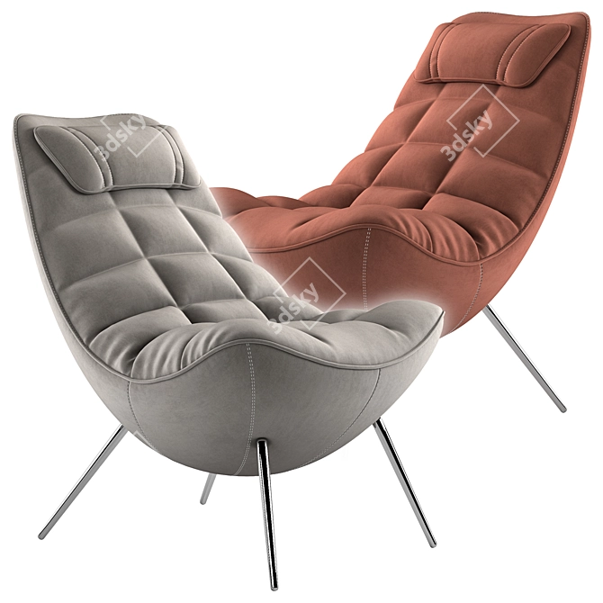 Lulea Armchair: Stylish, Comfortable, and Versatile 3D model image 4