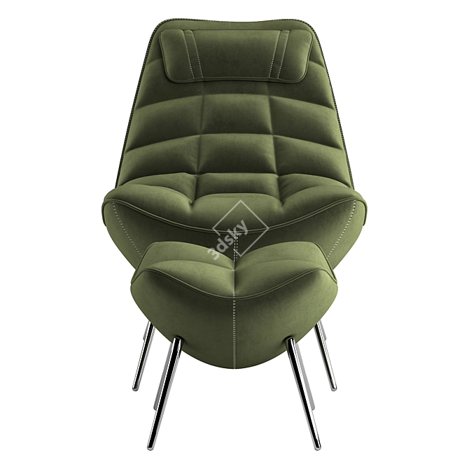 Lulea Armchair: Stylish, Comfortable, and Versatile 3D model image 5