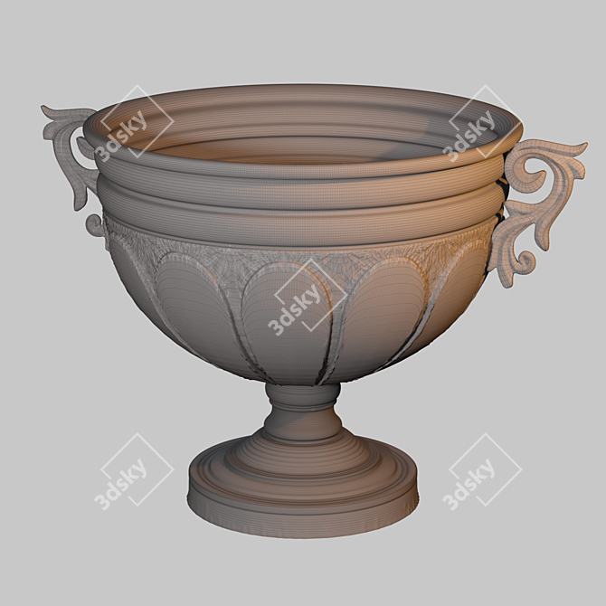 ZELENA Antique Metal Amphora 3D model image 3