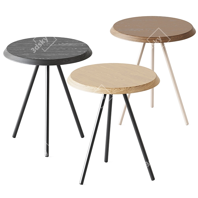 Elegant Soround Side Table 3D model image 1