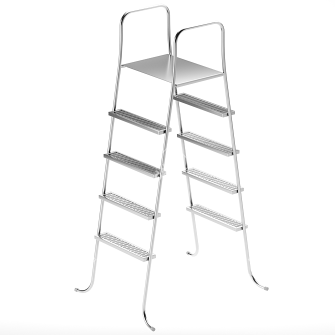 Premium Pool Ladder: 845mm Width, 2000mm Height, 1050mm Depth 3D model image 1