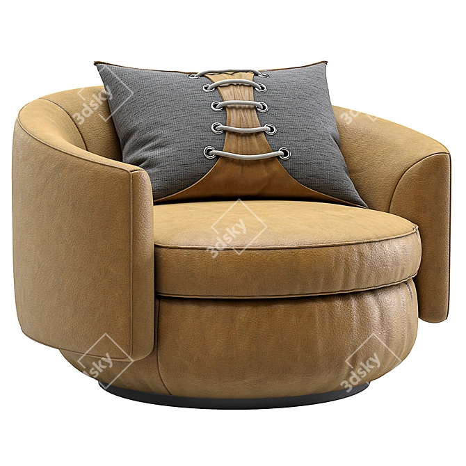 Luxury Leather Armchair: GABRIELLE 3D model image 1