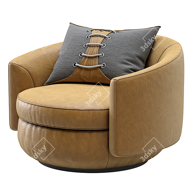 Luxury Leather Armchair: GABRIELLE 3D model image 5