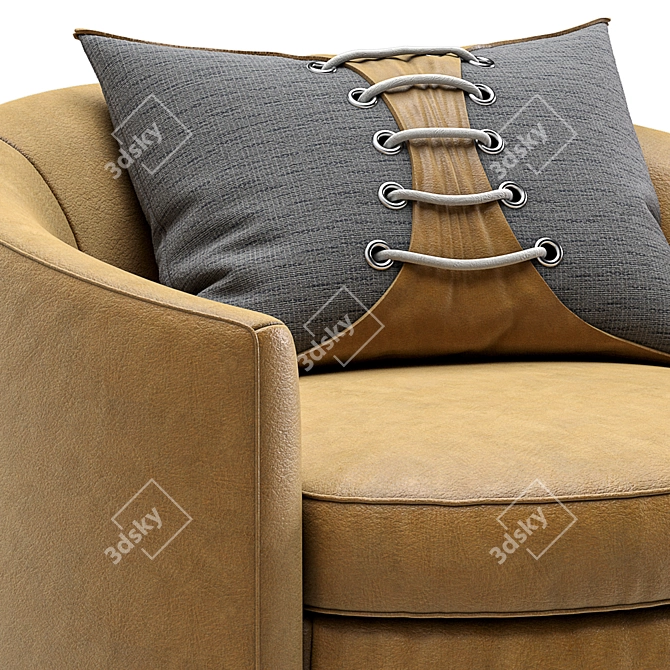 Luxury Leather Armchair: GABRIELLE 3D model image 7