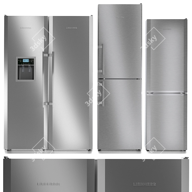 Liebherr 5-Piece Refrigerator Set 3D model image 1