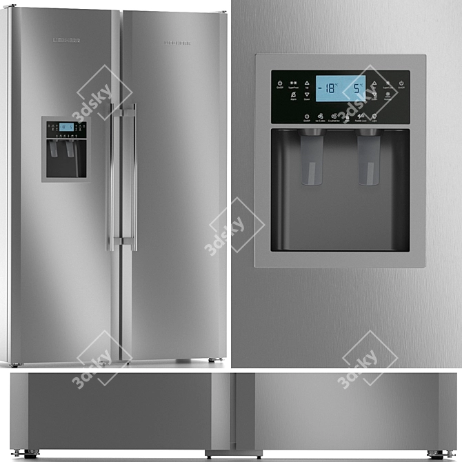 Liebherr 5-Piece Refrigerator Set 3D model image 2