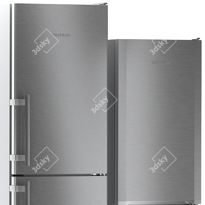 Liebherr 5-Piece Refrigerator Set 3D model image 4