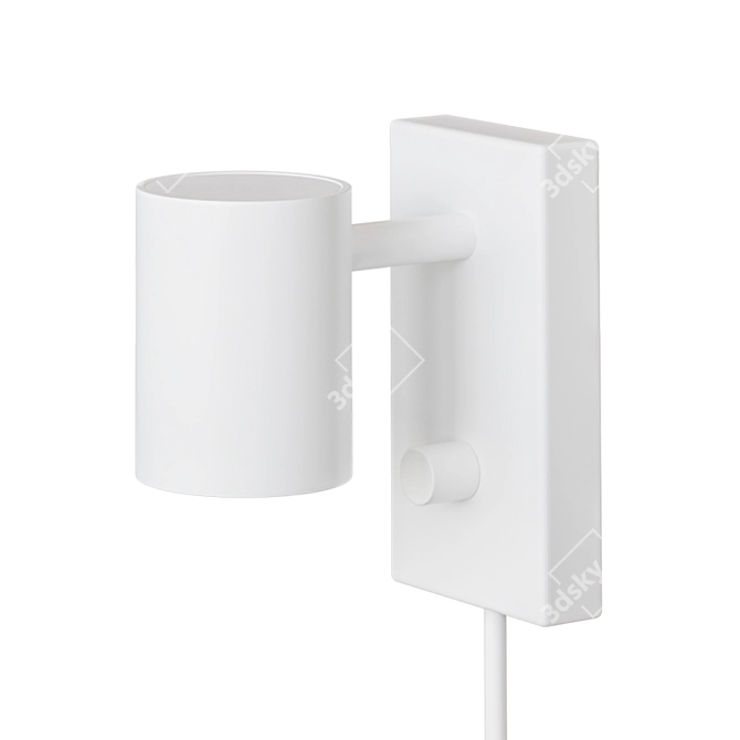 Nymåne Nimone Wall Lamp: Elegance in White 3D model image 1