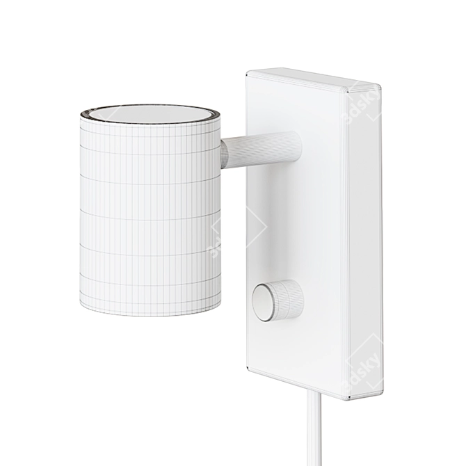 Nymåne Nimone Wall Lamp: Elegance in White 3D model image 2