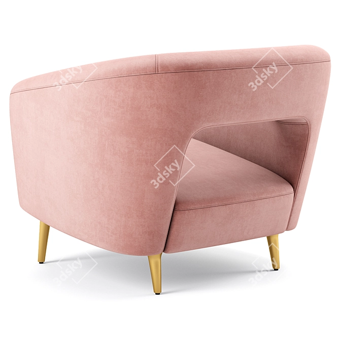 Stylish Millie Chair: Modern Elegance 3D model image 4