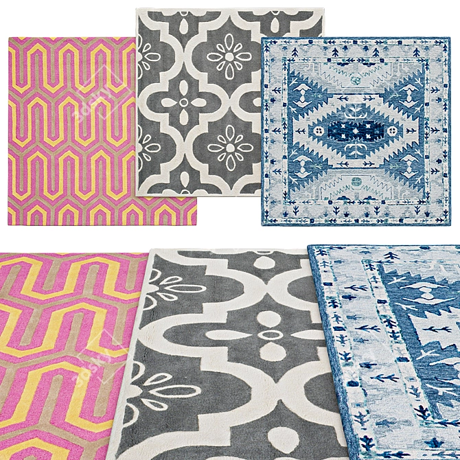 Square Rugs Collection | Various Sizes 3D model image 1