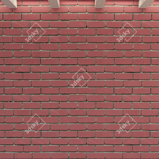 Old Brick Wall Texture 3D model image 3