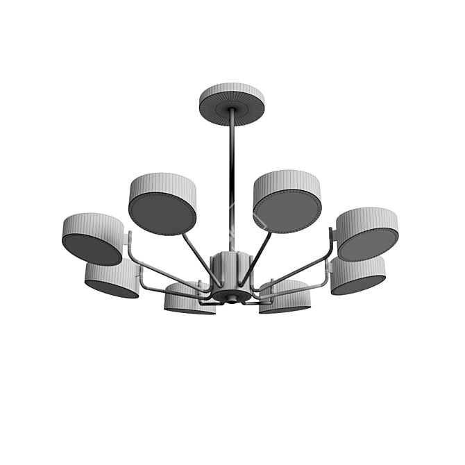 Seavel 8-Light Chandelier Collection LF 3D model image 2