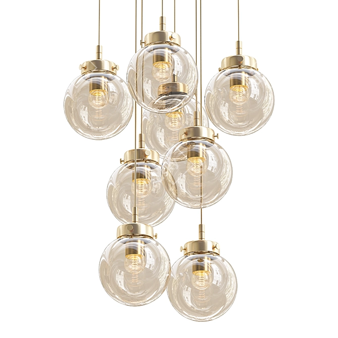 Elegant Varieta Pendant Chandelier 3D model image 1