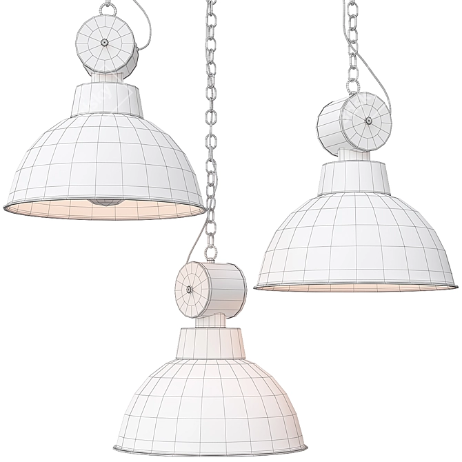 Elegant Spell Pendant Light 3D model image 2