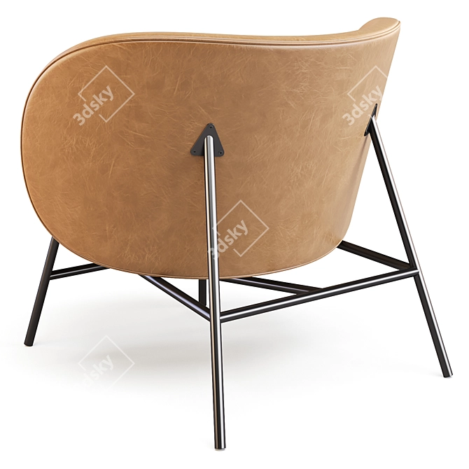 Velvet Bliss: Max Armchair 3D model image 4