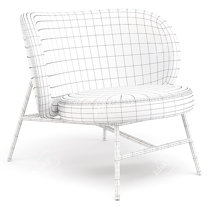 Velvet Bliss: Max Armchair 3D model image 6