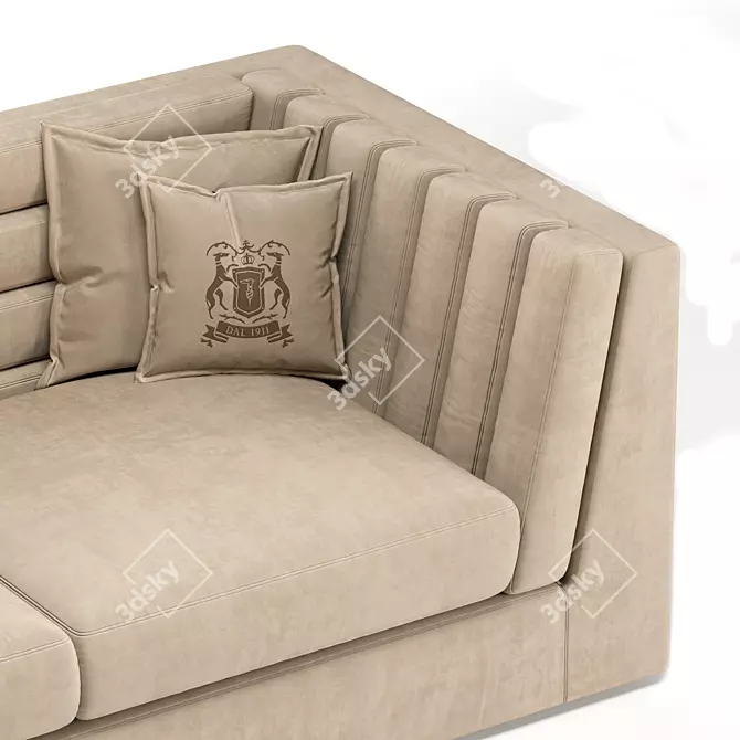 TRUSSARDI RELIEF Sofa: Stylish Comfort for Your Home 3D model image 4