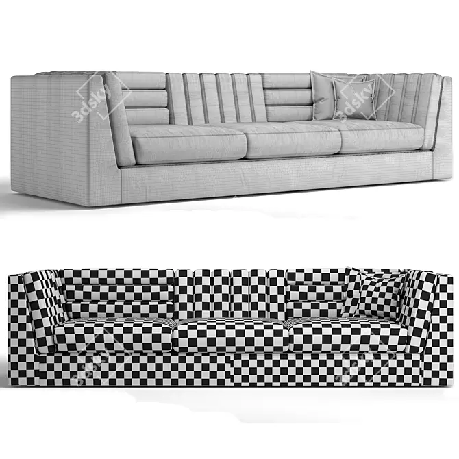 TRUSSARDI RELIEF Sofa: Stylish Comfort for Your Home 3D model image 5