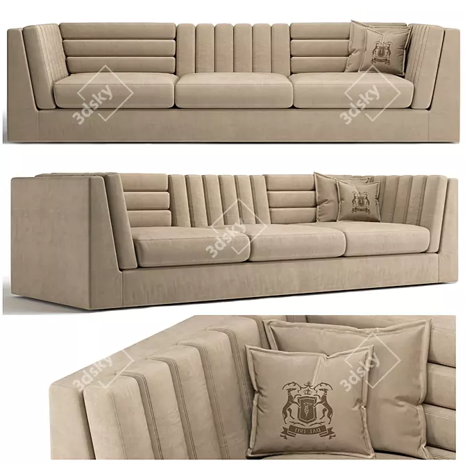 TRUSSARDI RELIEF Sofa: Stylish Comfort for Your Home 3D model image 7
