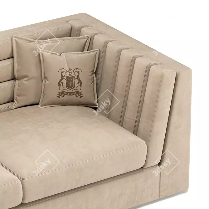 TRUSSARDI RELIEF Sofa: Stylish Comfort for Your Home 3D model image 11