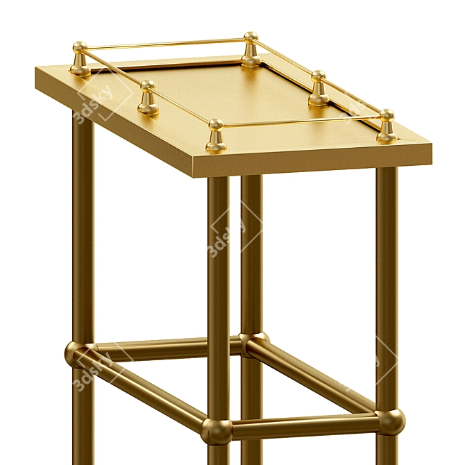 Elegant Brandy Side Table 3D model image 2