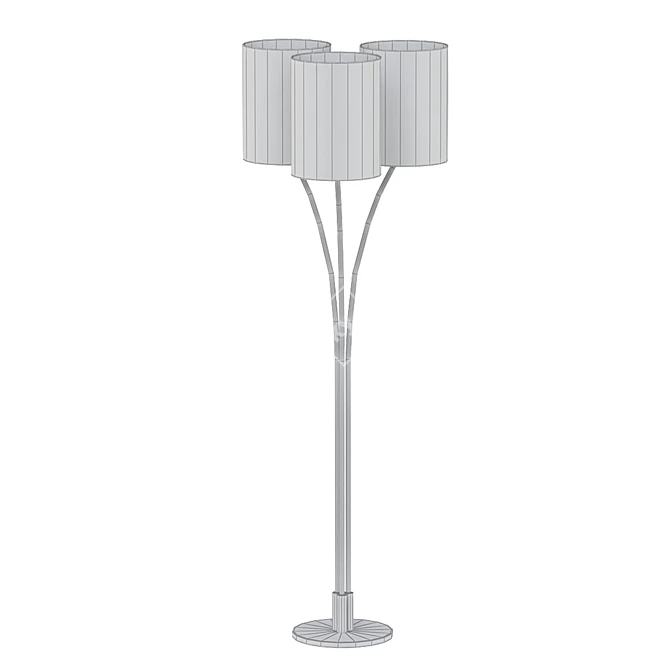 Elegant Bloom 341 Floor Lamp 3D model image 2