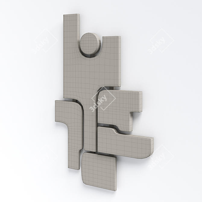 Modern Wall Sculpture: Giobagnara Tabou Parete #4 3D model image 8