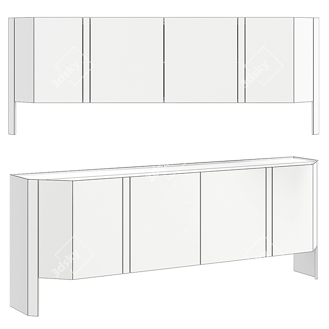 Modish Millennial Sideboard 3D model image 3