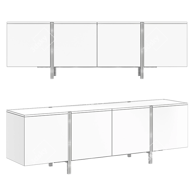 Sleek Edge Sideboard: Modern Storage Solution 3D model image 3