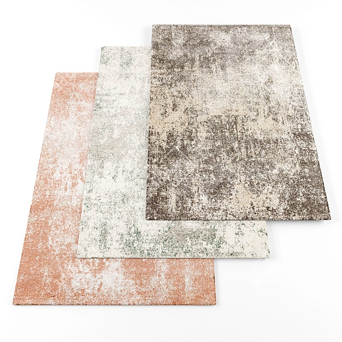 3-Piece Random Rug Set 3D model image 1