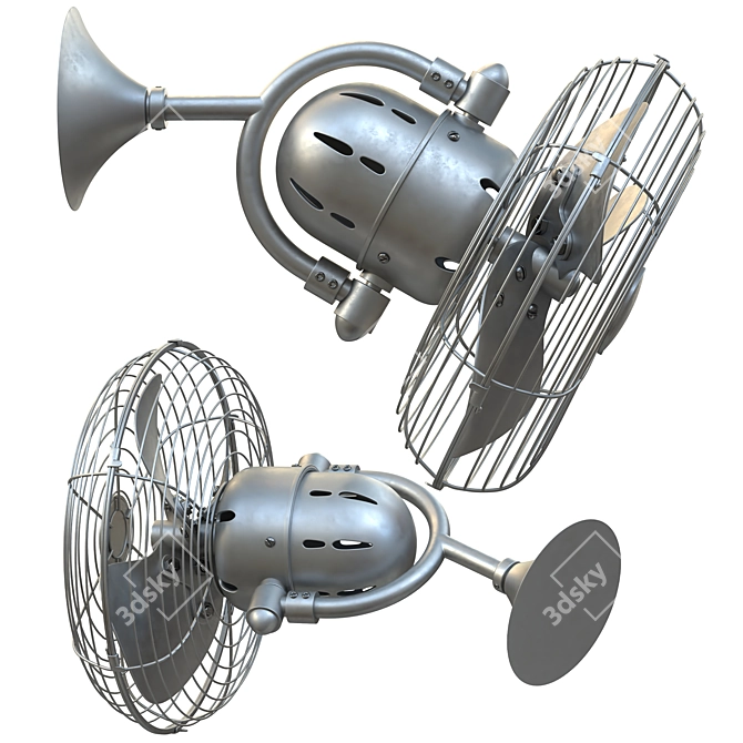 Outdoor Wall Fan with Wall Control 3D model image 5