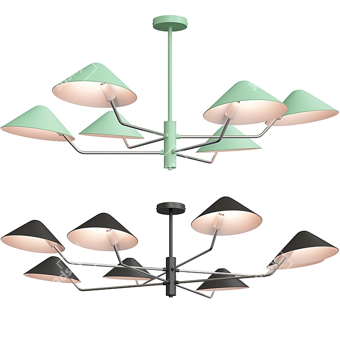 Modern Chandelier: Svamp by Anzano 3D model image 2