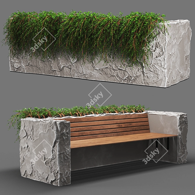 Russian-inspired Bench with a Twist 3D model image 1