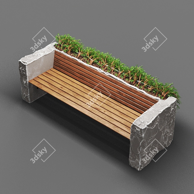 Russian-inspired Bench with a Twist 3D model image 2