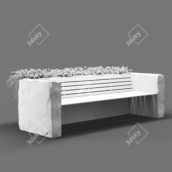 Russian-inspired Bench with a Twist 3D model image 3