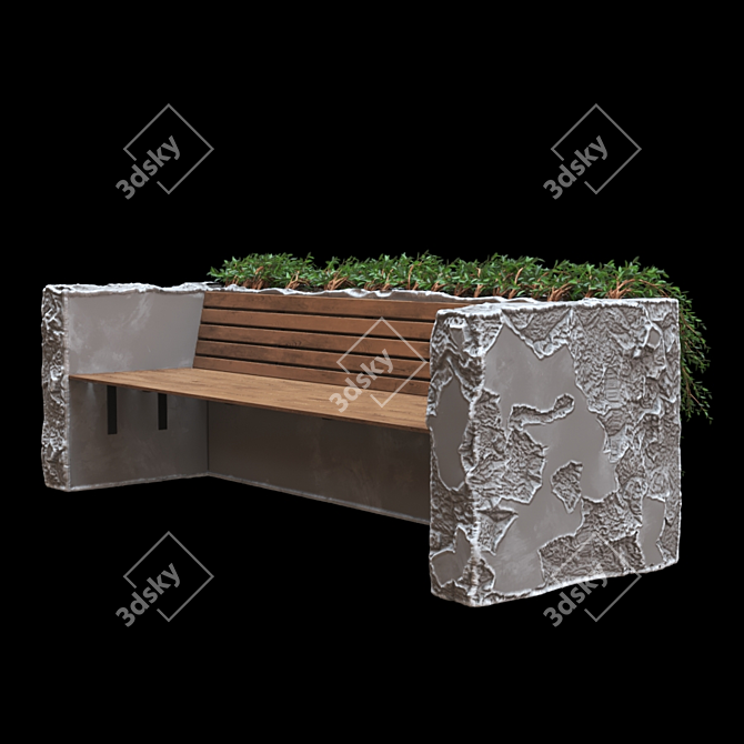 Russian-inspired Bench with a Twist 3D model image 4