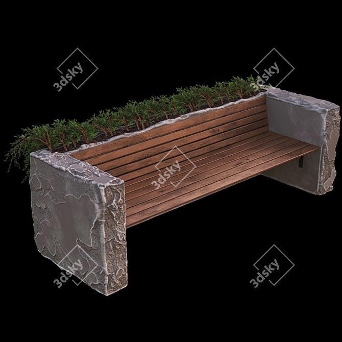 Russian-inspired Bench with a Twist 3D model image 5