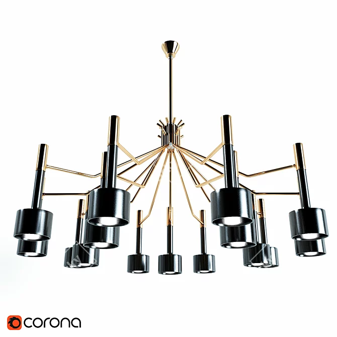 Modern Pendant Light Fixture 3D model image 1