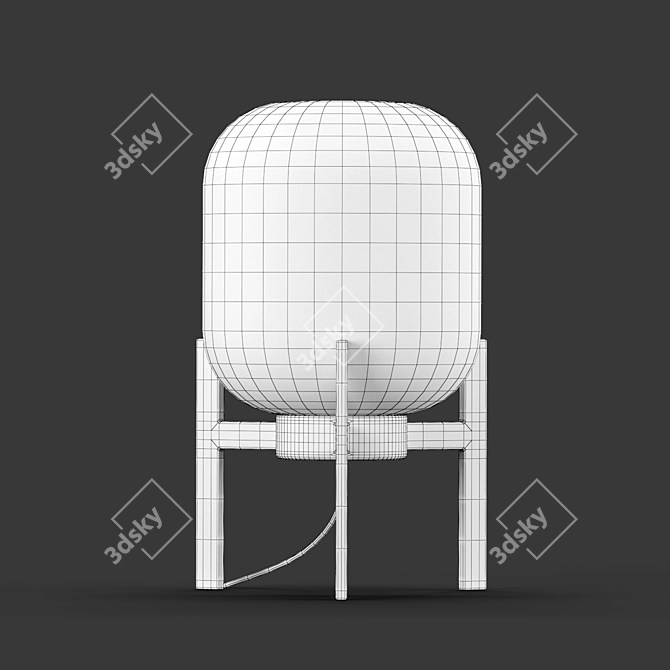 Sasha Industrial Table Lamp - Stylish and Functional 3D model image 3