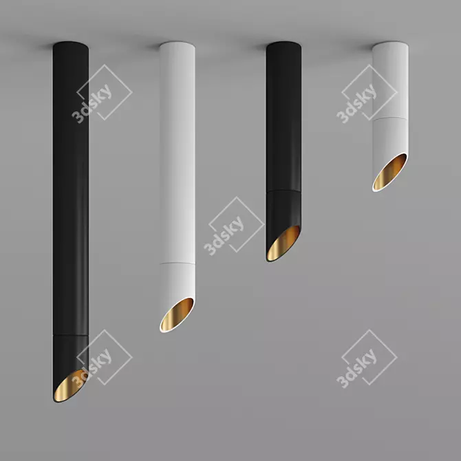 String Ceiling Light: Modern, Elegant, and Stylish 3D model image 1