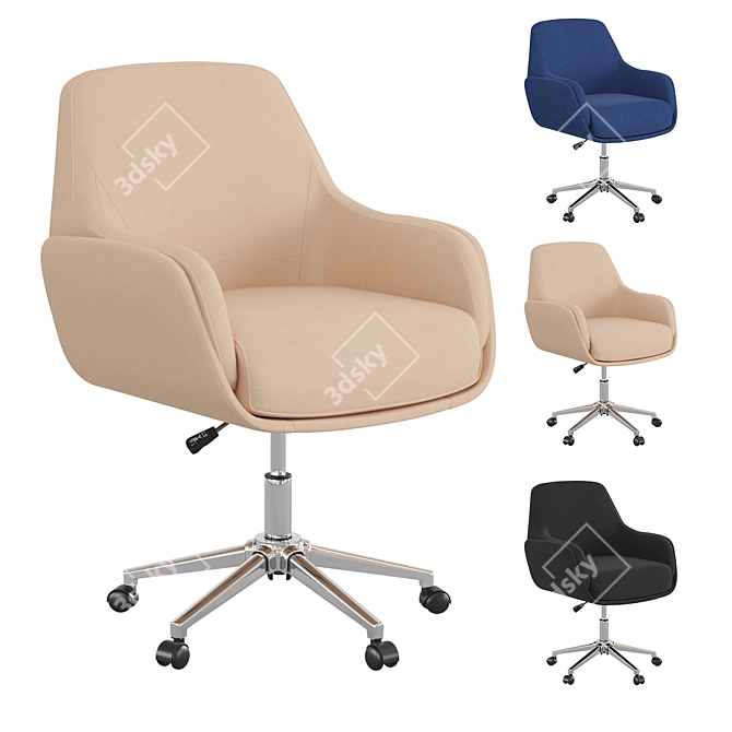 Modern Ergonomic Office Chair 3D model image 2